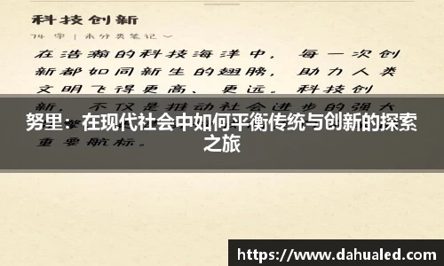 努里：在现代社会中如何平衡传统与创新的探索之旅